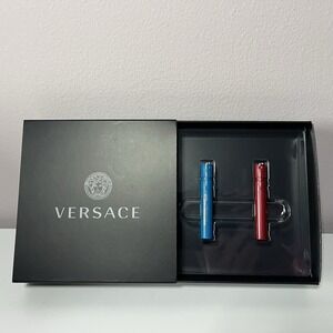 2pc Sample Set VERSACE Eros & Eros Flame 0.03oz / 1.0ml Each EDT Spray New